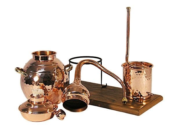 CopperGarden® Alembik Destille | 0,5 Liter Mini-Destille | Tischbrennerei