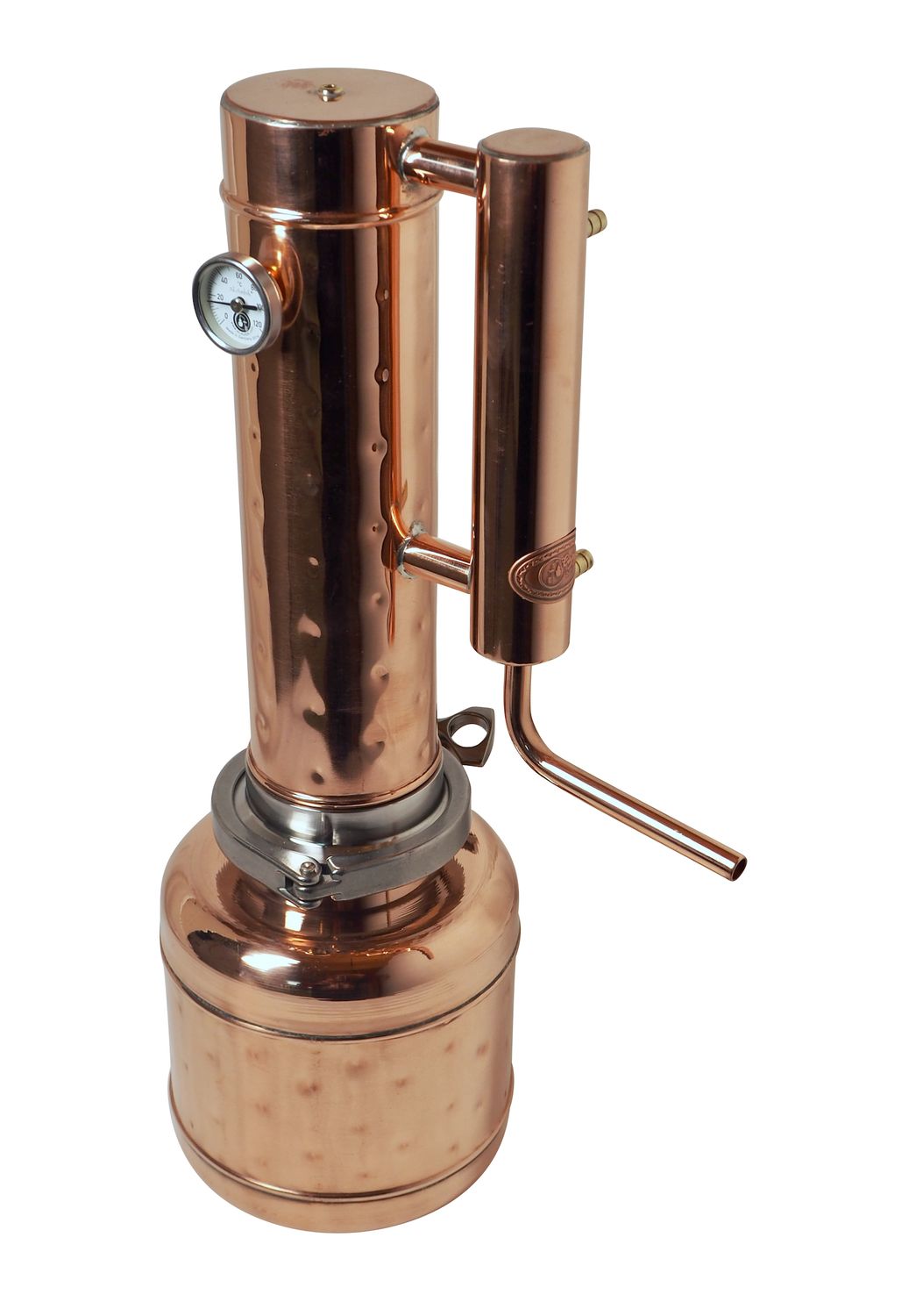 Destille ätherische Öle Kolonnenbrennerei aus Kupfer 3 L mit Thermometer 