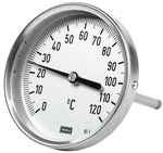 Edelstahl-Bimetall-Thermometer,Schaftlänge 100 mm, hochwertige Ausführung - zum Schließen ins Bild klicken